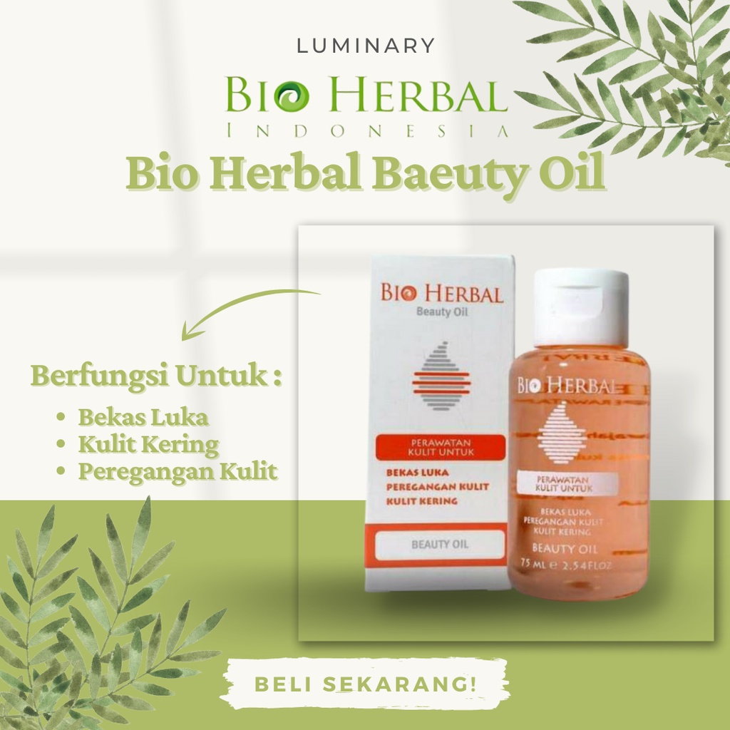 Bio Herbal Beauty Oil Minyak Perawatan Kulit Obat Penghilang Bekas Luka Perawatan Kulit Tubuh Original BPOM