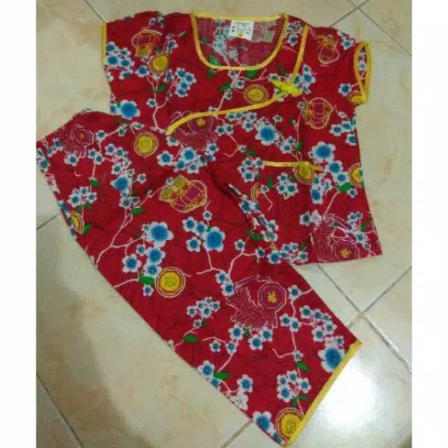 Piyama Batik Bagan Siapi Api Anak Perempuan Size 2 Bunga