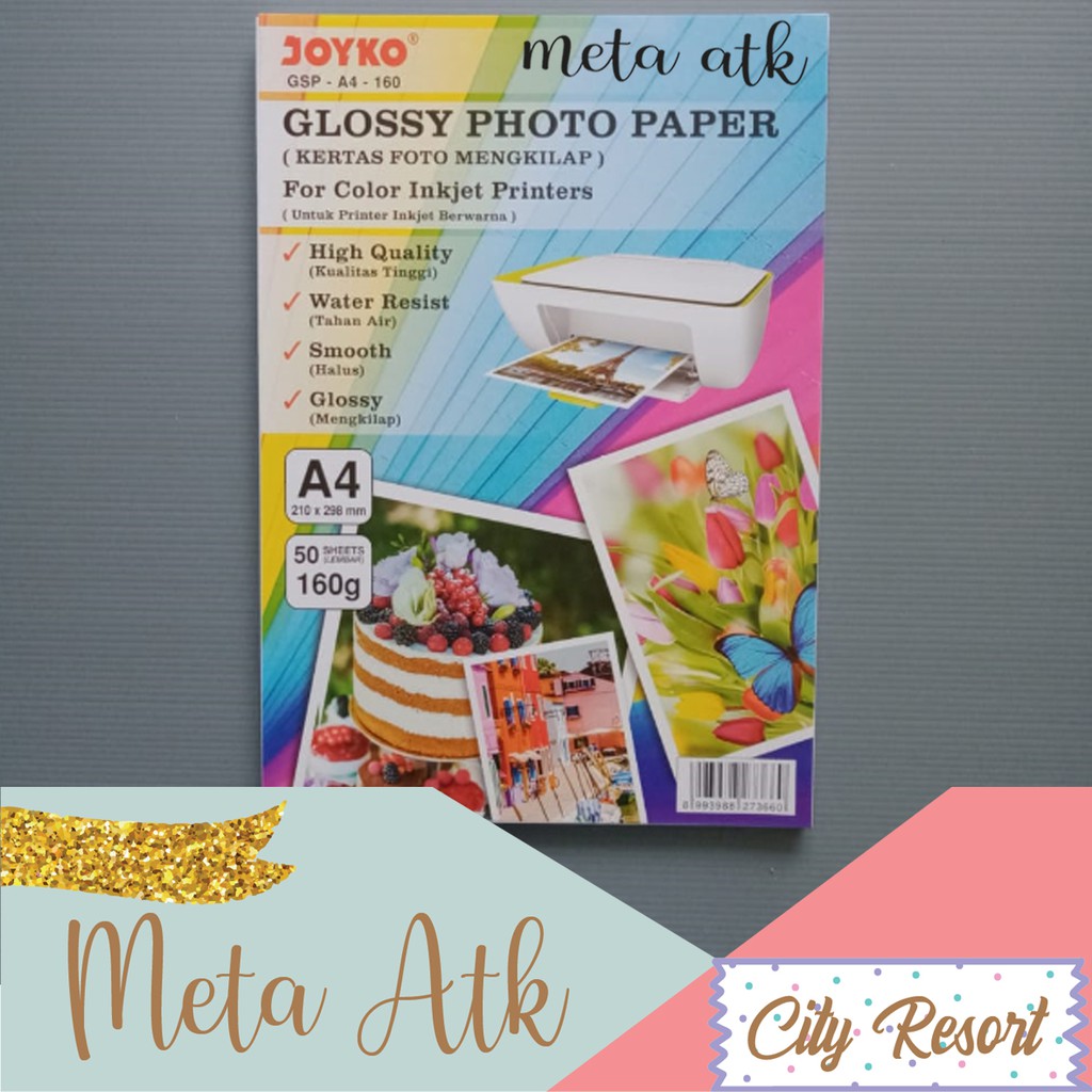 

Glossy Photo Paper / Kertas Foto Joyko GSP-A4-160 gsm (50 lembar)