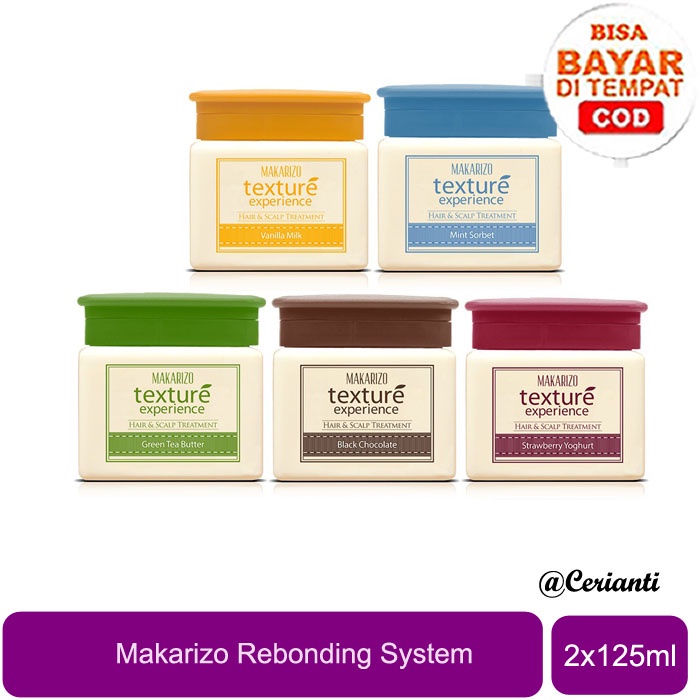 [500ML] [TAHAN 7 HARI] [CREAMBATH] Makarizo Professional Texture Experience Creambath Cream Vanilla Milk | Mint Sorbet | Green_Cerianti