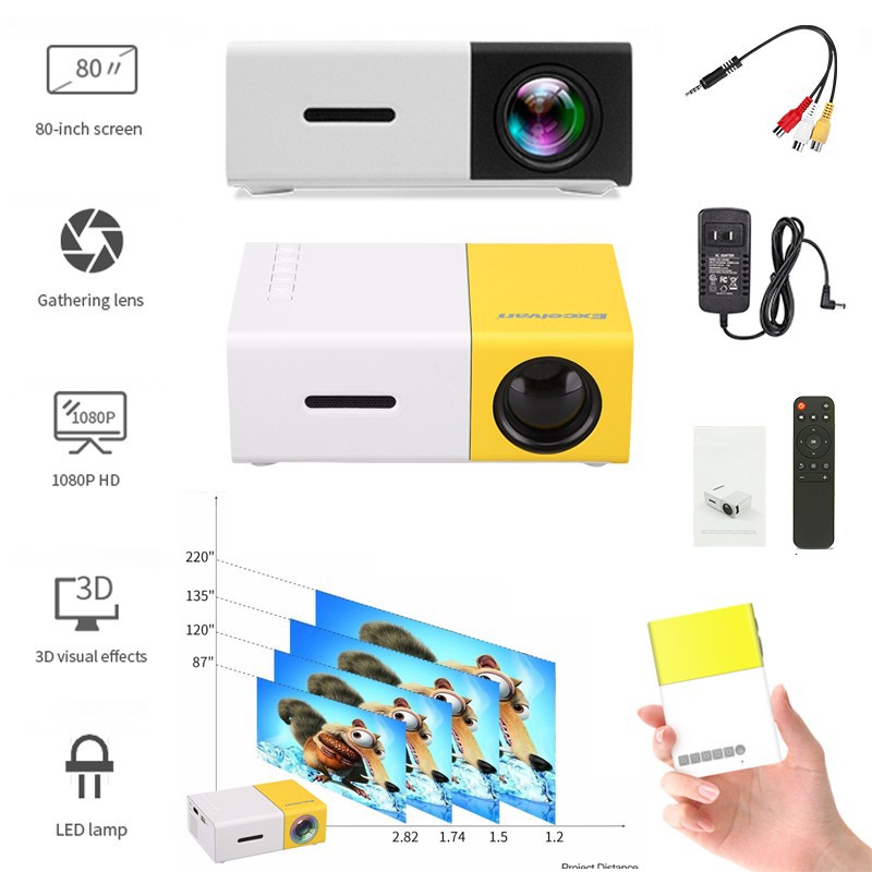 Projector Mini LED YG300 YG-300 YG 300 Portable Proyektor High Quality Projektor