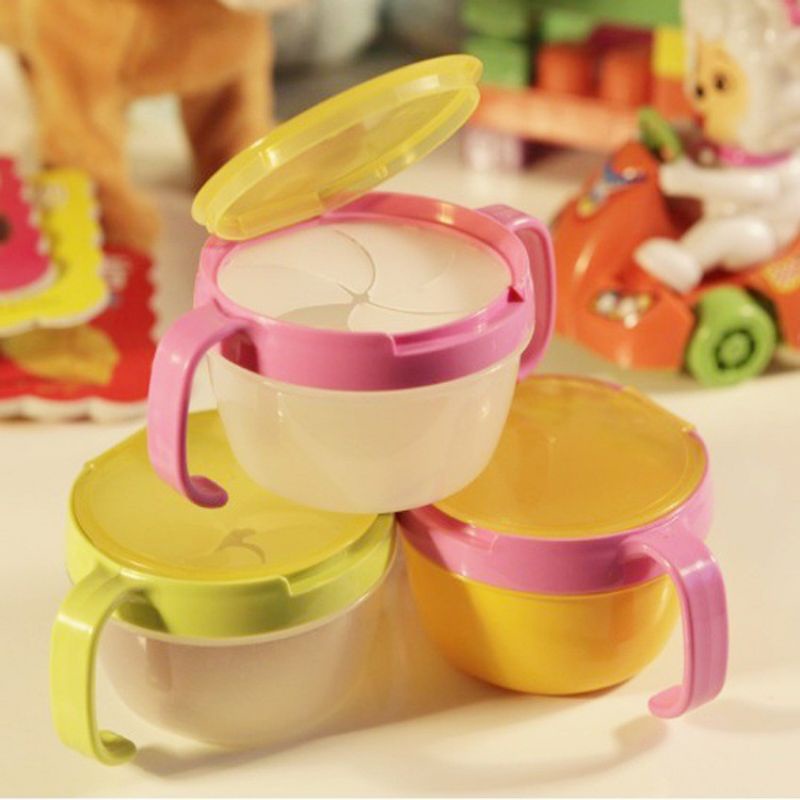 Kotak Snack Bayi Anti Tumpah No Spill Snack Snacker Bowl Cup Baby Snack Bowl