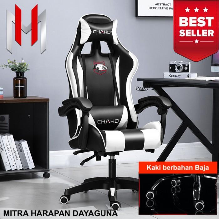 Gaming Chair / Kursi Gaming / Bangku Gaming Termurah - Putih