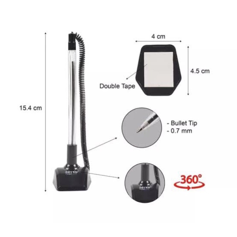 

joyko stand pen psbp 177 pena berdiri warna hitam 360drjt