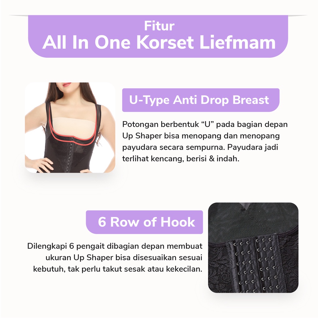 All in One Corset Liefmam (Zaraya) - Korset Kombinasi Untuk Ramping Menyeluruh