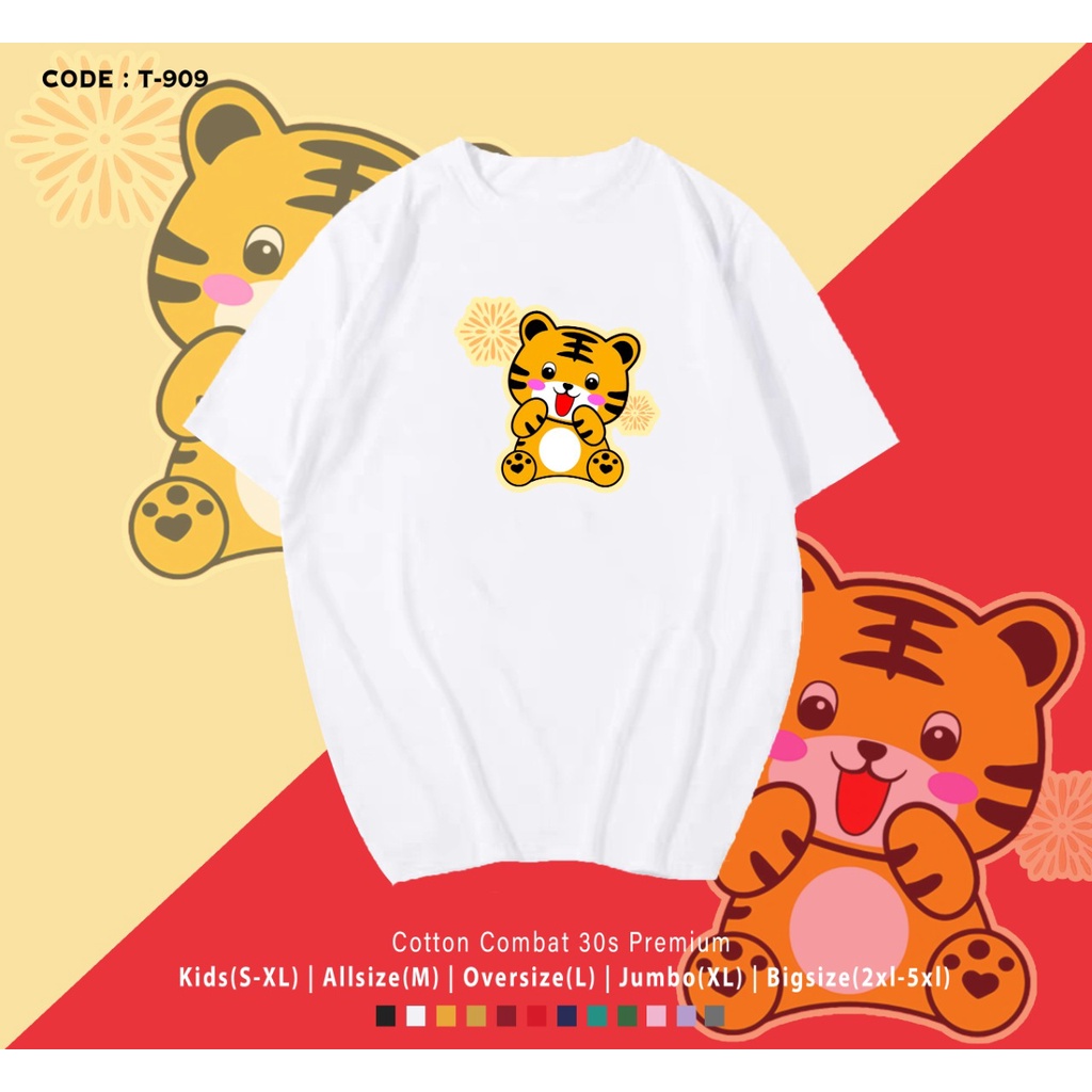 FREE CUSTOM NAMA - KAOS IMLEK TIGER KID/ KAOS IMLEK TERBARU/KAOS UNISEX/KAOS OVERSIZE/UK M-XL/KAOS SANTAI/O NECK/REAL PICTURE