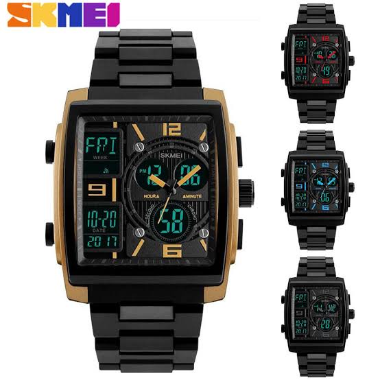 SKMEI 1274 Jam Tangan Pria Rantai Digital Analog/JAM TANGAN COWOK RANTAI SKMEI 1274 DOUBLETIME ORIGINAL WR/JAM TANGAN COWOK RANTAI SKMEI 1274/