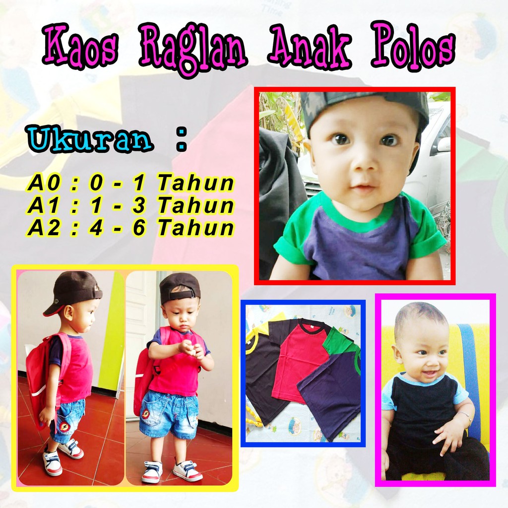KAOS RAGLAN ANAK KAOS REGLAN ANAK KAOS ANAK LAKI LAKI KAOS POLOS ANAK KAOS ANAK MURAH KAOS BAYI