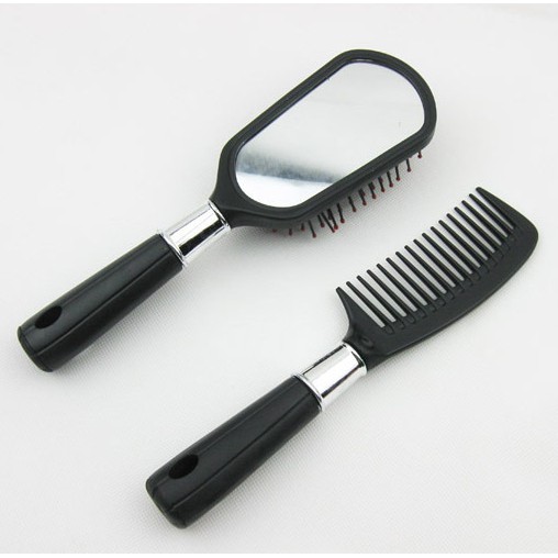 Sisir Pijat Cermin Kaca Pelurus Rambut Mirror Hair Blow Massage Styling Rambut Wanita Sisir