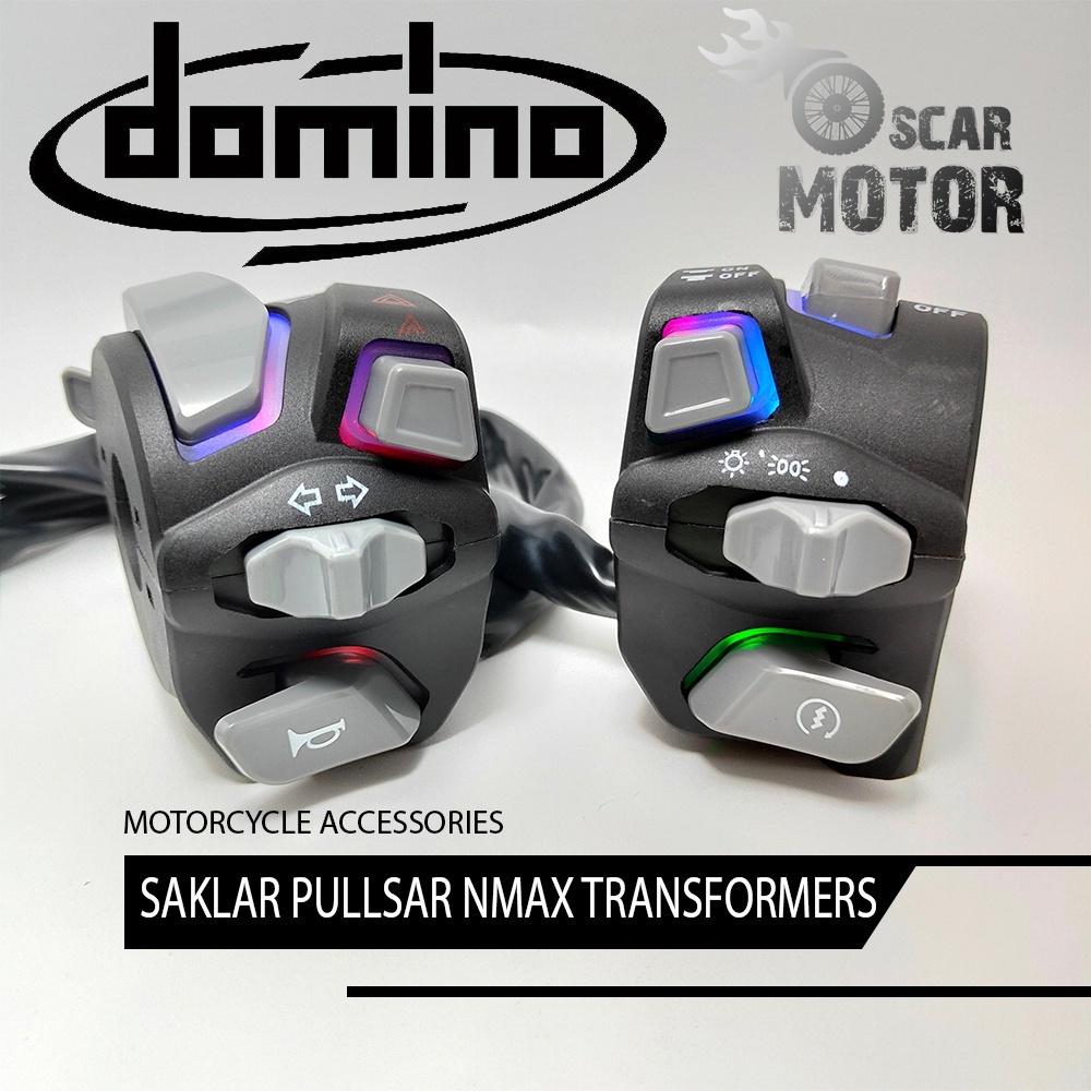 SAKLAR PULSAR NMAX AEROX PNP LED BIRU YAMAHA N MAX ENGINE STOP BAJAJ MODE HAZZARD KIRI DAN KANAN motor