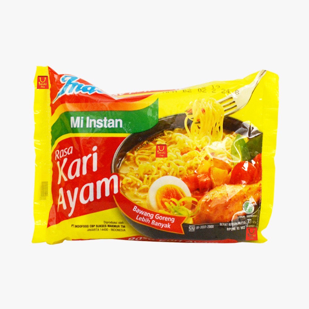 

Indomie Kuah Kari Ayam Mie Instan Kuah Rasa Kari Ayam Eceran - 72gr