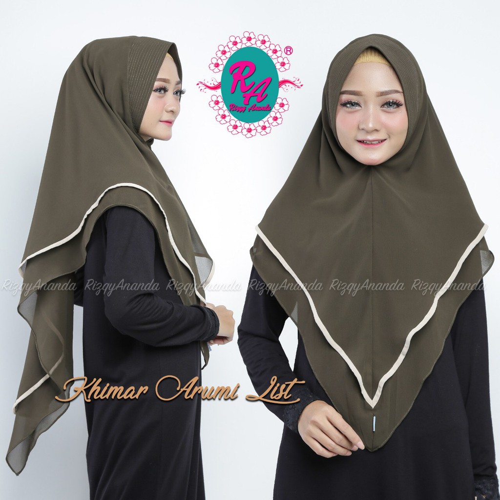 Syar'i Khimar Pakaian Wanita Muslim Cewe Kerudung Perempuan Jilbab Gamis Polos Baju Syari Panjang