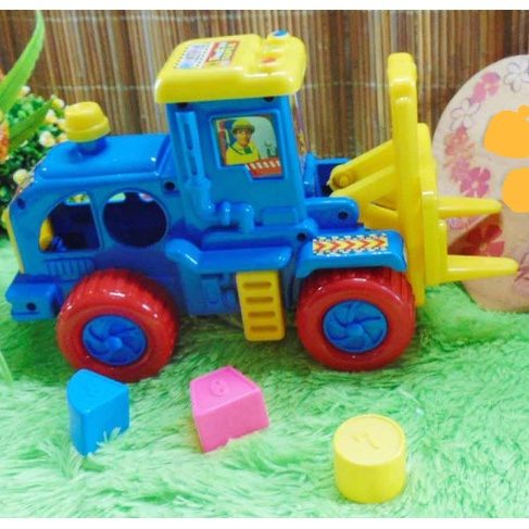 ST25-PL7 Mainan Kendaraan Puzzle Forklift &amp; Derek ST25 - PL7