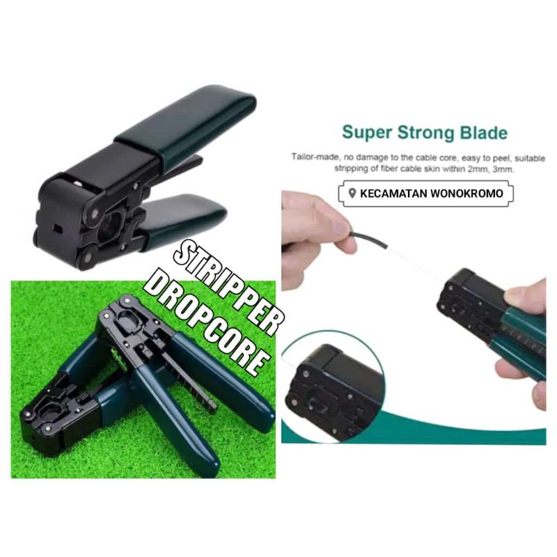 Fiber optic stripper dropcore
