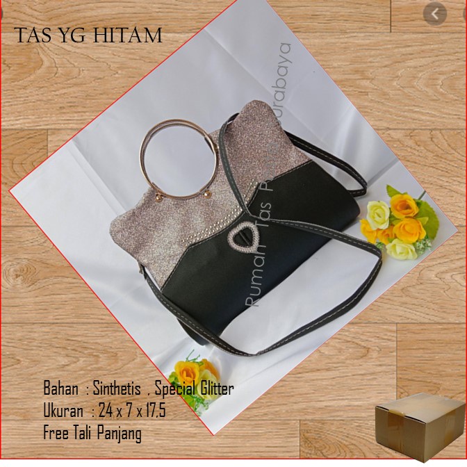 Tas Gliter,Tas Cantik,Tas Elegant,TAS YG HITAM