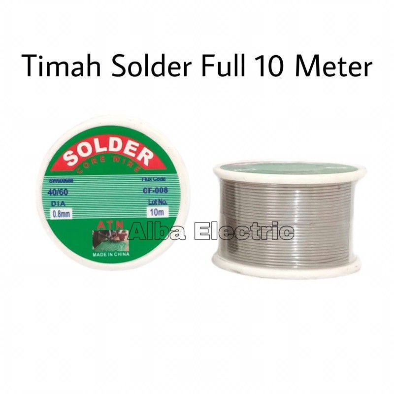 TIMAH SOLDER 0,8mm FULL 10m ATN Timah solder 10 Meter ATN Timah Solder 10m Core Wire