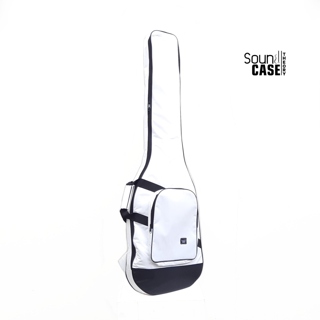 Tas Bass Elektrik Putih / Softcase Bass Elektrik White