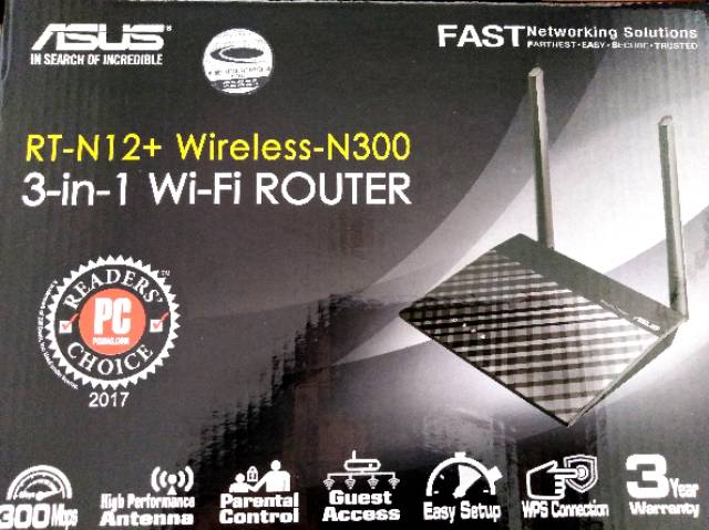 ASUS RT-N12+ WiFi N300 3in1 WiFi Router, Access Point, Range Extender