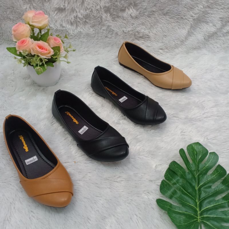 FLAT SHOES SEPATU WANITA SOL KARET H13 SIZE 37 / 44