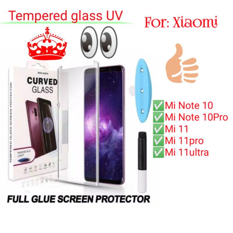 Xiaomi Mi 11 11pro 11ultra Note 10 10pro Pro Ultra Antigores Bening Tempered Glass Screen TG UV