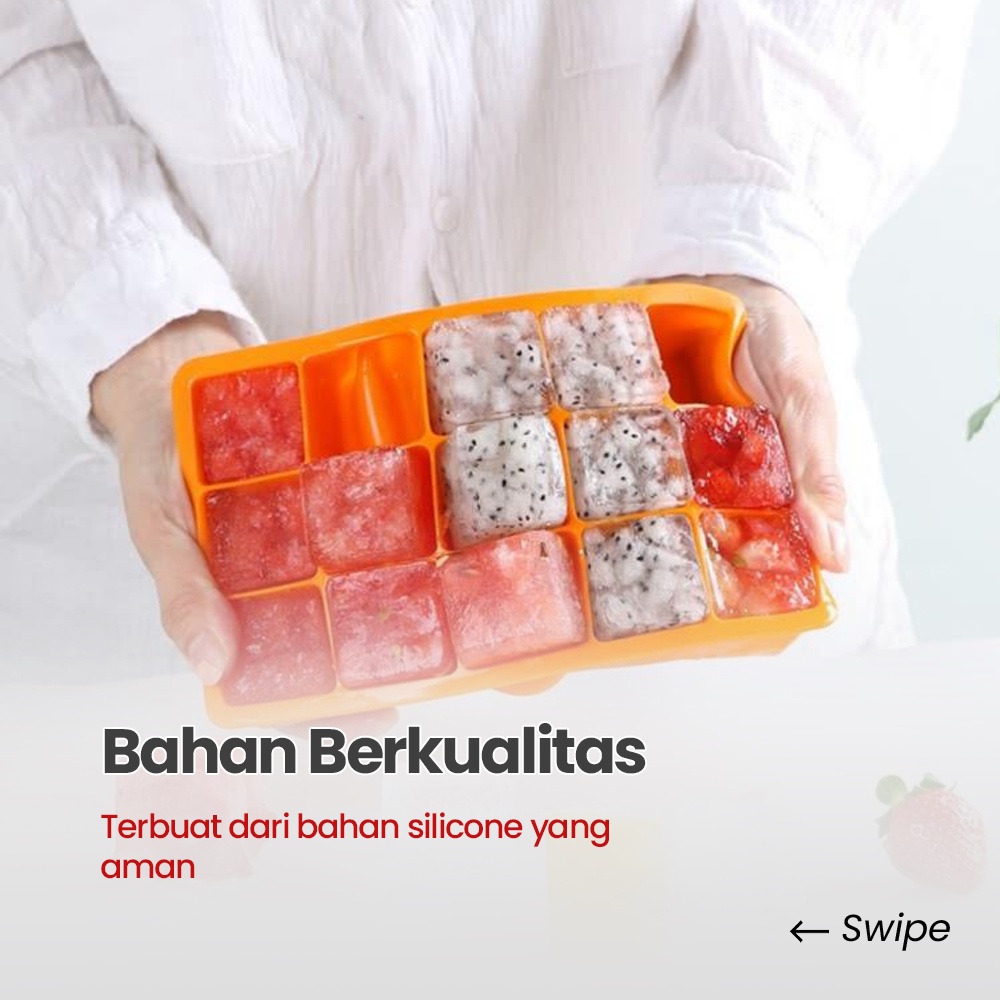 Cetakan Es Batu Silikon Ice Cube Maker 15 Hole