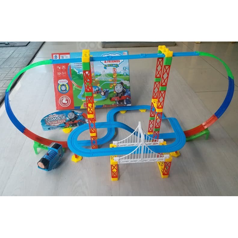 Mainan Anak Laki laki Seru  Track tho.mas kereta api  isi 88 pcs berputar 360 derajat  /Track Thomas train