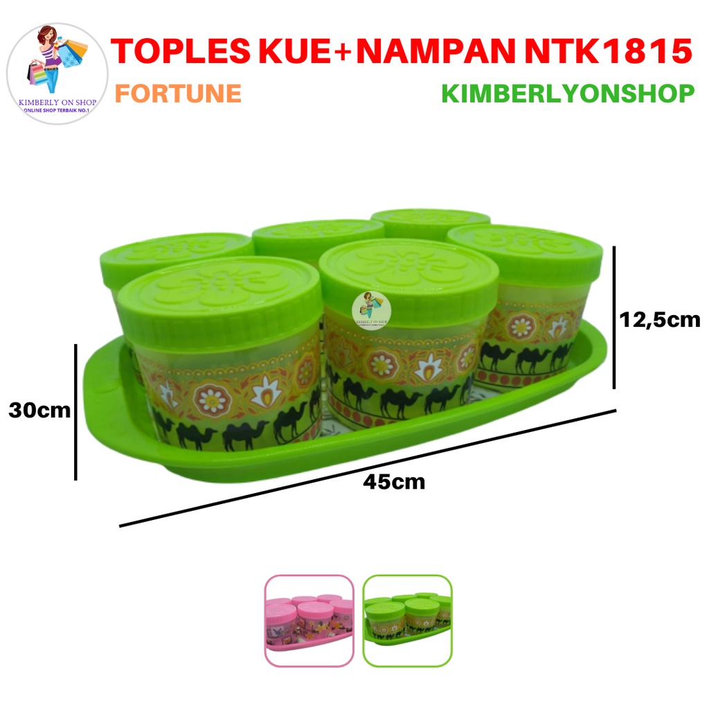 Toples + Nampan Toples Kue Kering Plastik NTK 1815 Fortuna