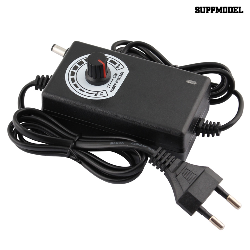 Adapter Power Supply Regulator Tegangan Listrik Mobil 3V-12V 2A 24W Adjustable Plug US / EU