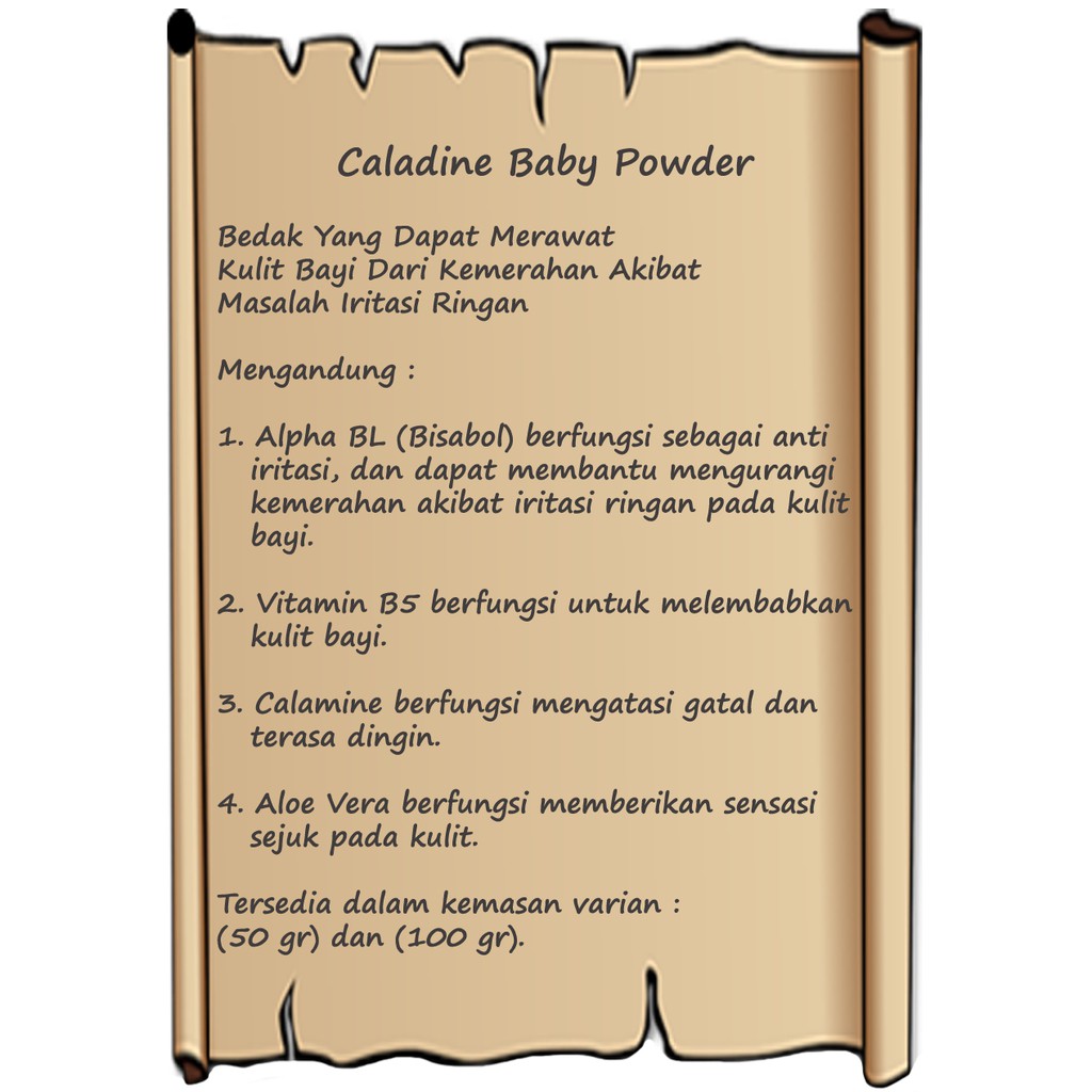 CALADINE BABY Powder 100gr - Bedak Bayi ANTI IRITASI 100 gr - Kemasan Baru EXP OKTOBER 2025