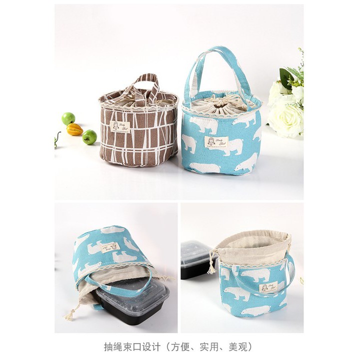 Travelmate Tas Bekal Lunch Bag Rantang Kotak Makan Cooler Bag Klasik  6 MOTIF penahan panas/dingin