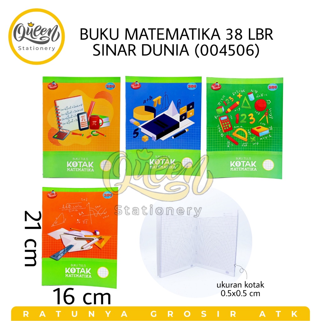 

1 PCS BUKU MATEMATIKA 38 LBR SINAR DUNIA / BUKU KOTAK KECIL / BUKU SEKOLAH (004506)