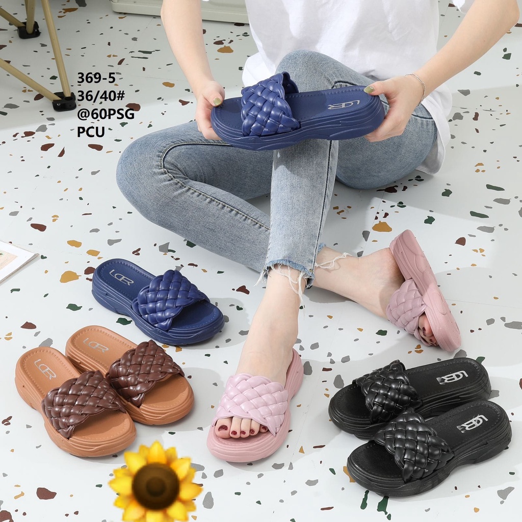 Sandal Karet Jelly Wedges Wanita import Model Terbaru Original Kekinian by AGUNG STYLE Balance 369-5