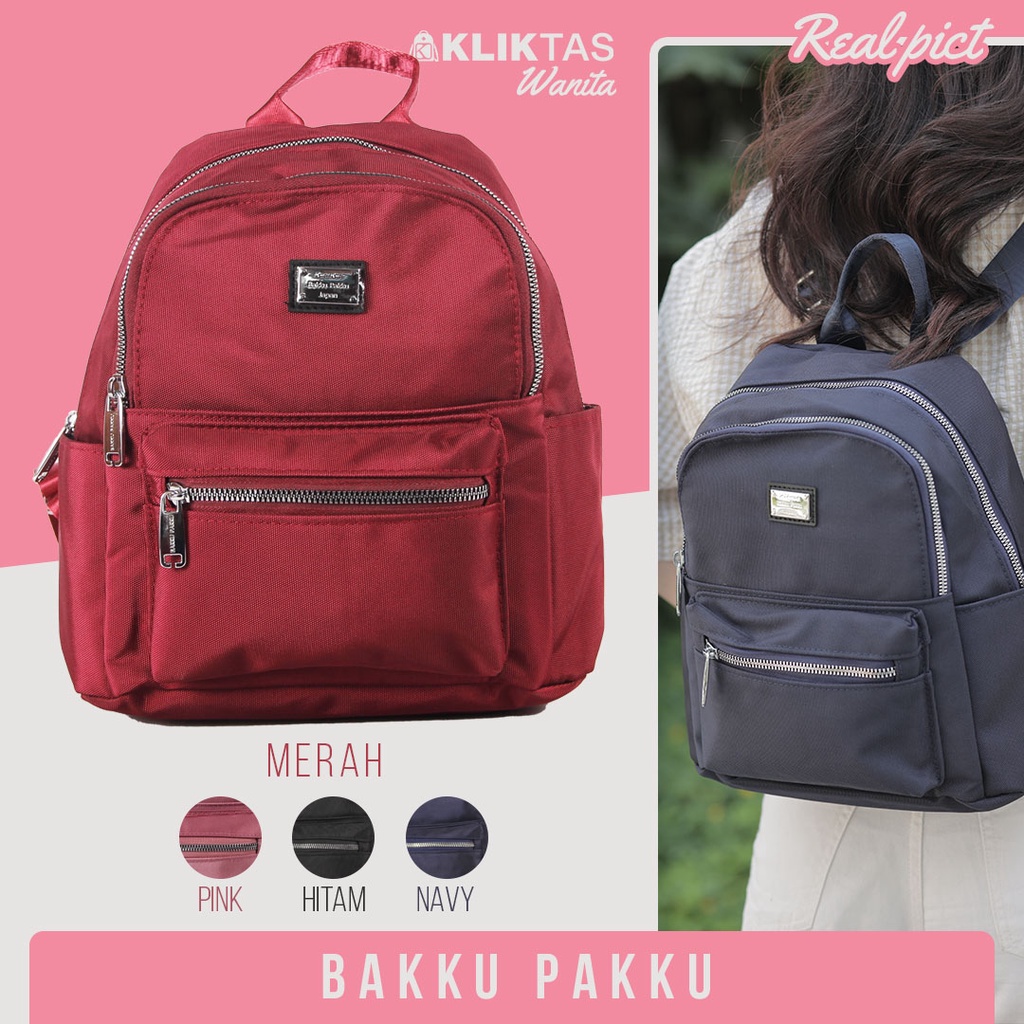 [KLIKTAS] Tas ransel wanita import terbaru Bakku pakku CC 9102 ransel perempuan kekinian murah