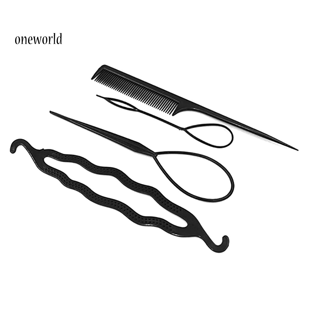 (ord) 4pcs / Set Klip / Jepit Rambut Wanita Untuk Membuat Model Sanggul / Kepang