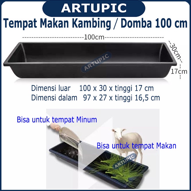 Tempat Makan Kambing Domba 100 cm KELIPATAN 5 PCS | Talang Minum Makan Mangkok Wadah Pakan Ternak Hewan Kambing Domba Sheep Goat ARTUPIC