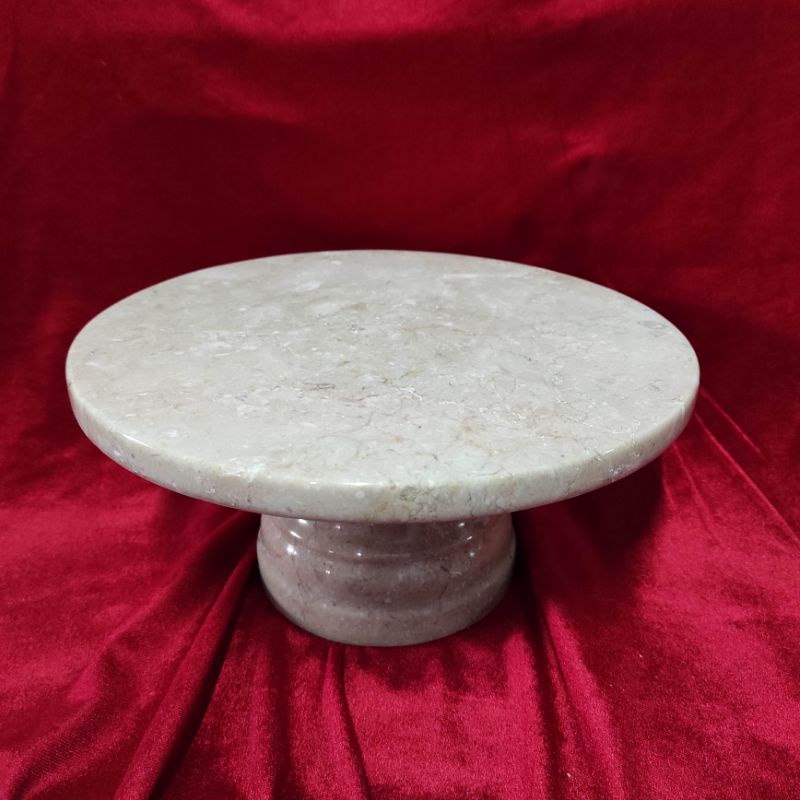 

cake stand roti marmer marble 25cm plus packing kayu