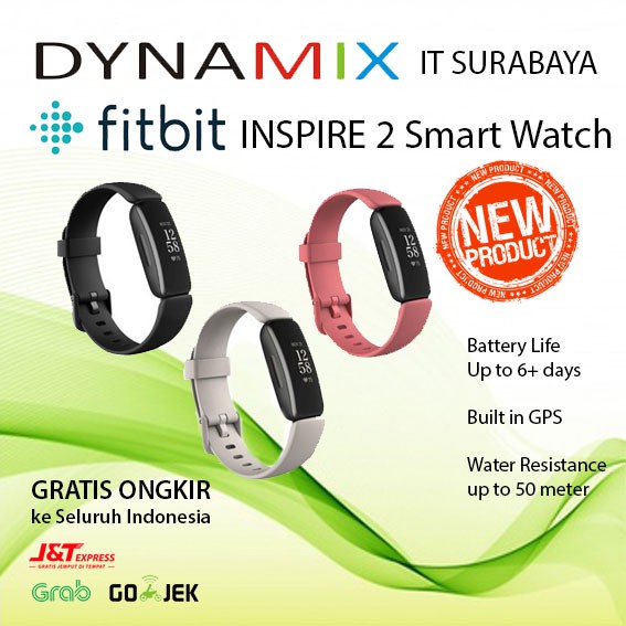 FITBIT INSPIRE 2 - Health and Fitness Tracker Smart watch | Smartband | GARANSI RESMI 1 Tahun