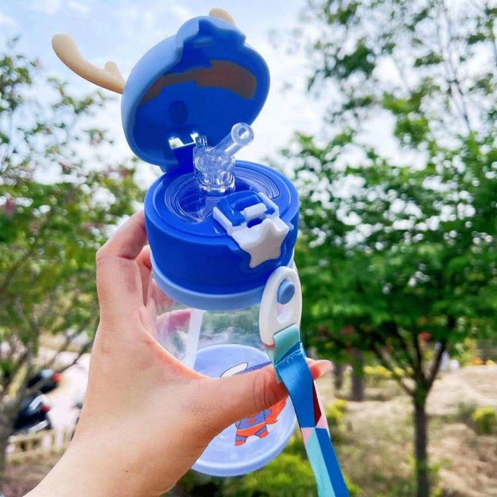 Needway Botol Air Anak Lucu Fashion Dengan Tali Bahu Tanduk Botol Panda Botol Air Minum Sedotan Cangkir
