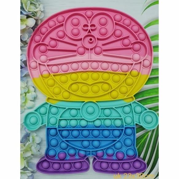 Pop It Doraemon Jumbo 30 cm Rainbow Murah Mainan Edukasi Anak