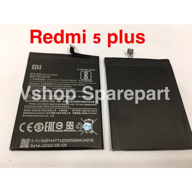 BATERAI - BATRE XIAOMI REDMI 5+ 5 PLUS - BN44 BATTERY