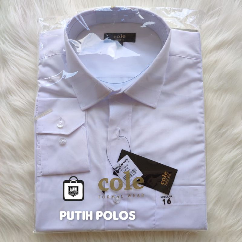 KEMEJA PUTIH FORMAL LENGAN PANJANG COLE REGULAR FIT