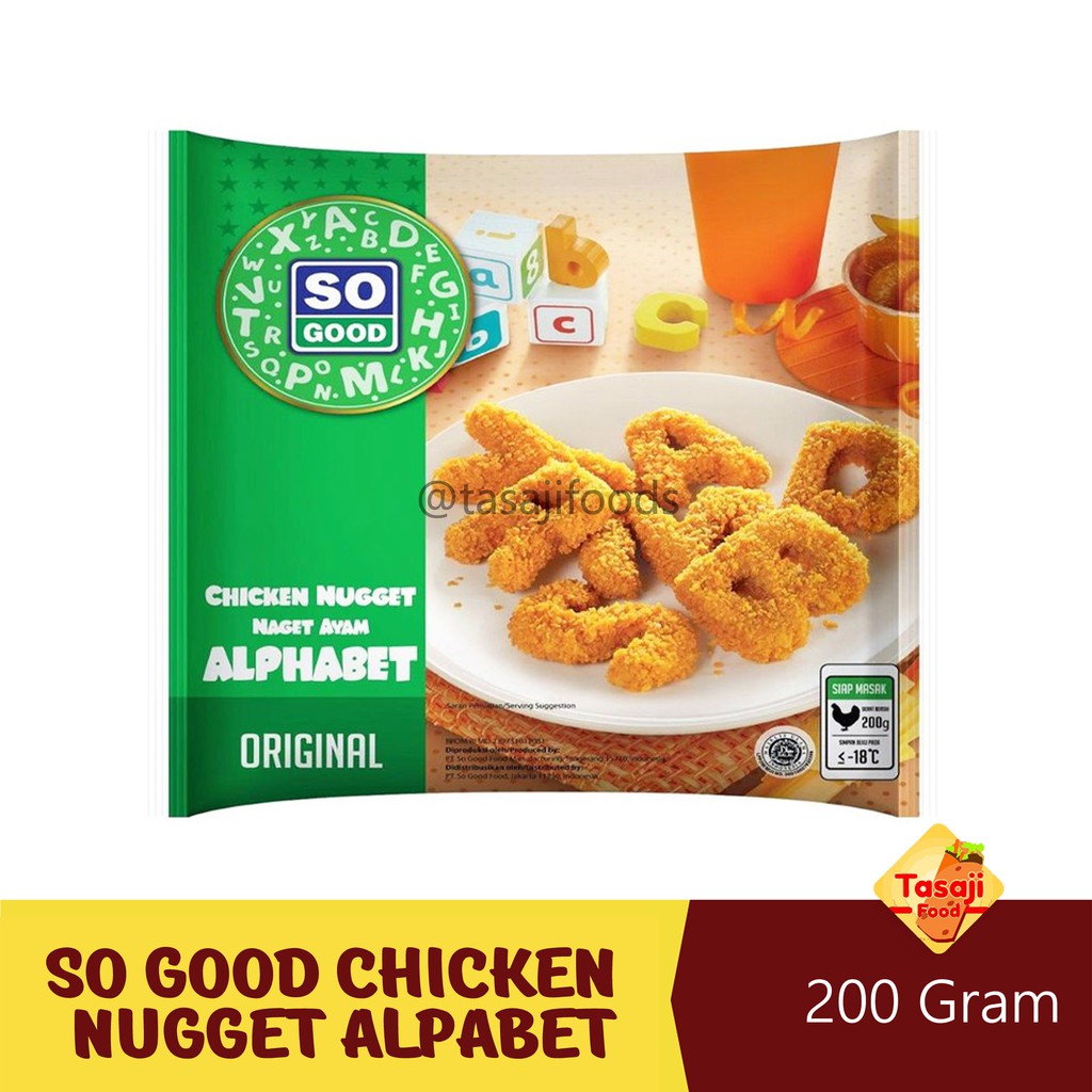 So Good Chicken Nugget Alpabet 200 Gram