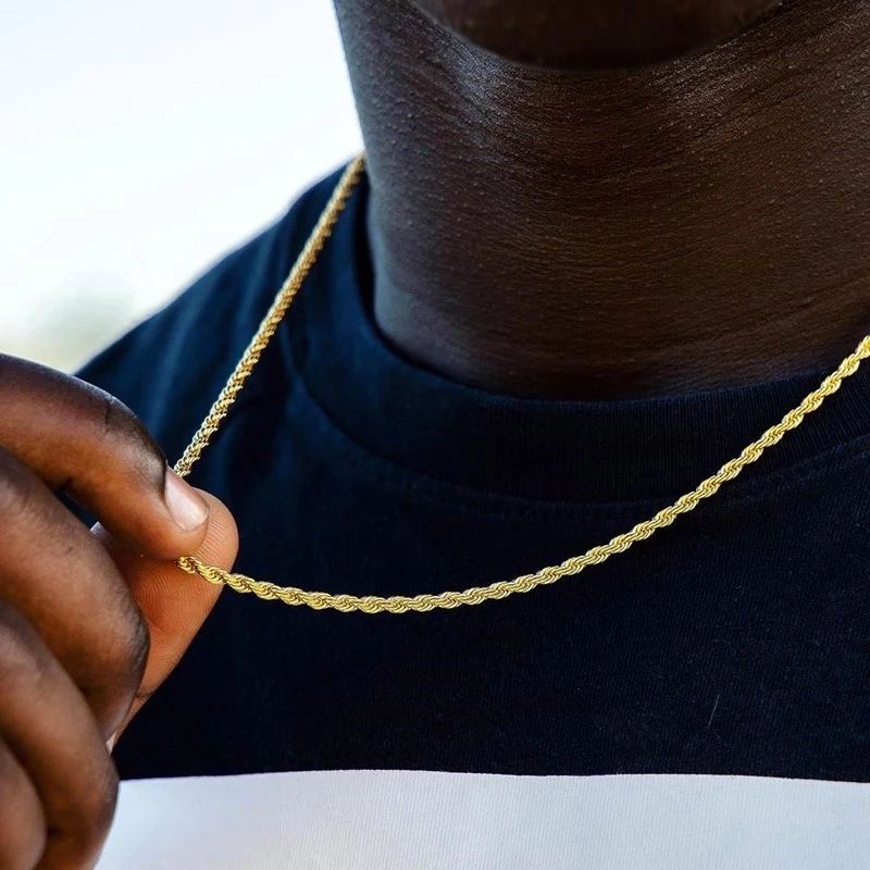 ✅Cod Kalung Titanium Pria Kalung Lilit Pria Kalung Titanium Pria Anti Karat Kalung Titanium Pria Mod
