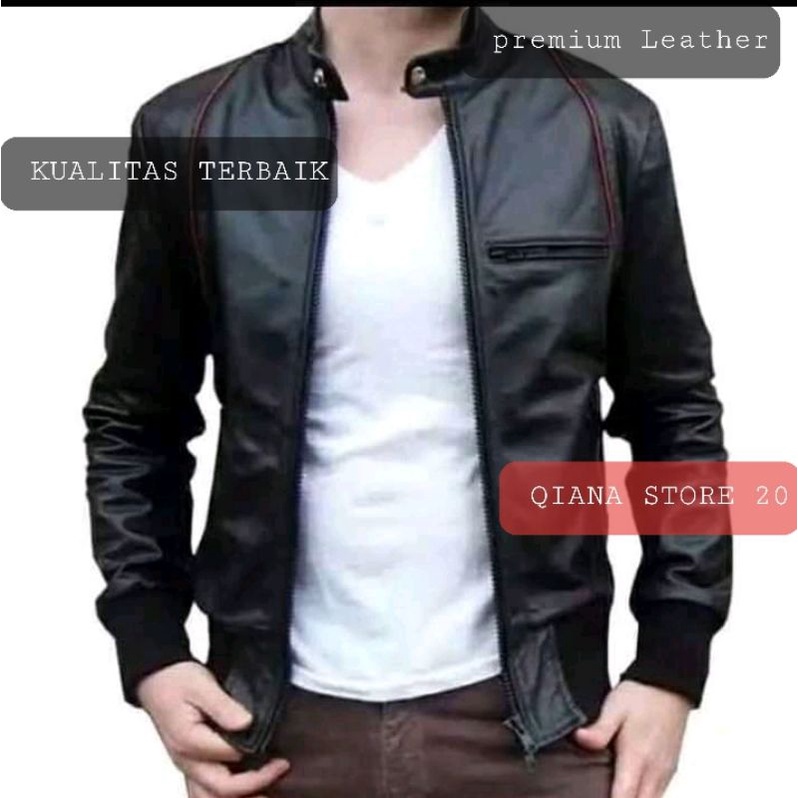 jaket kulit Pria Terbaru Jaket Ariel Jaket Motor New Tren Jaket Casual Keren