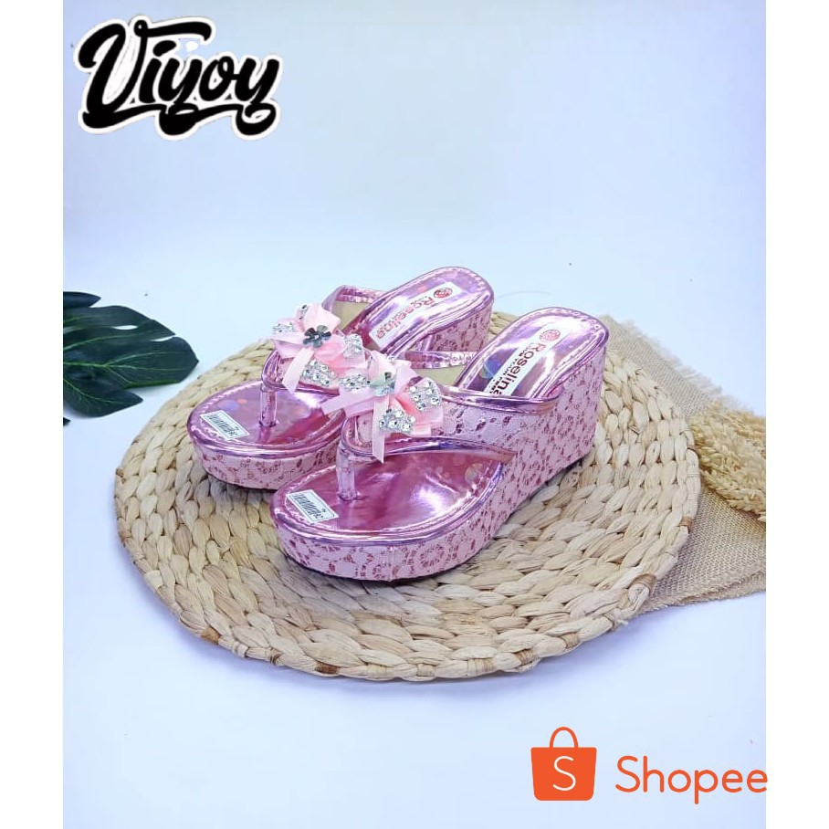 Viyoy Sandal Anak Wedges Kokop Pita Sandal Anak Perempuan hak Tinggi Lucu Termurah