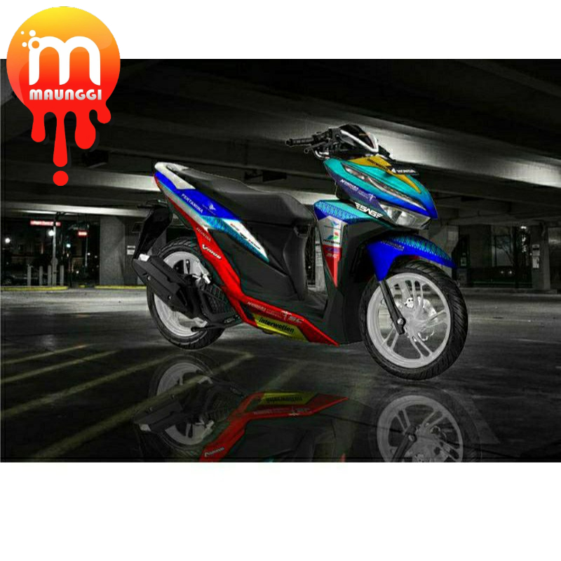 Decal new vario 125 150 led full body Striping motor vario full variasi motif pertamina mandalika