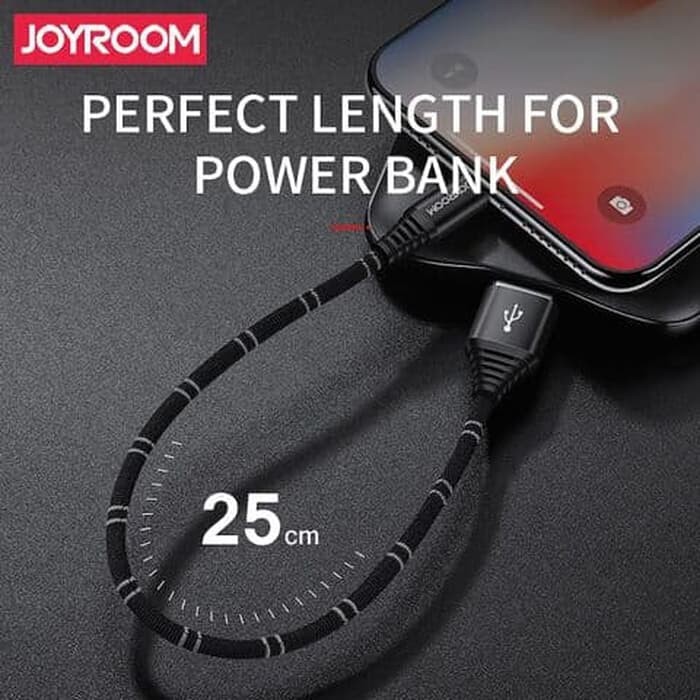 Joyroom Cable aple lighting 25cm amour series black