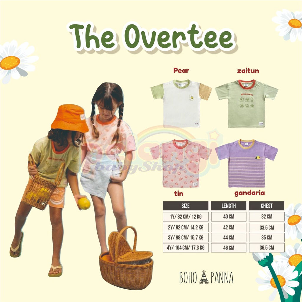 BOHOPANNA - BOHOPANNA X THE OVERTEE - THE OVERTEE TEE - BOHO - Kaos Anak