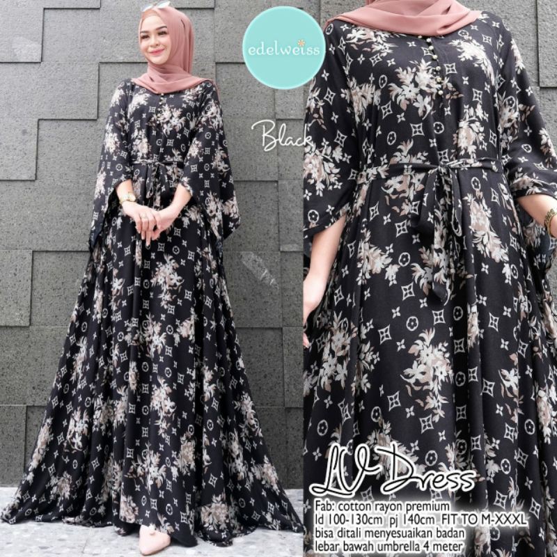 [READY STOCK] LV DRESS MAXY CATTON RAYON PREMIUM BY EDELWEISS