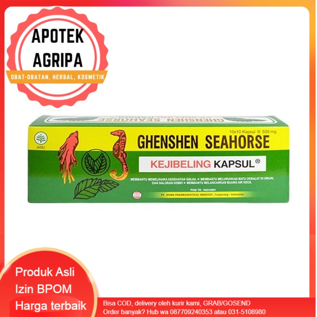 

GHENSHEN SEAHORSE KEJIBELING perstrip KAPSUL OBAT BATU GINJAL